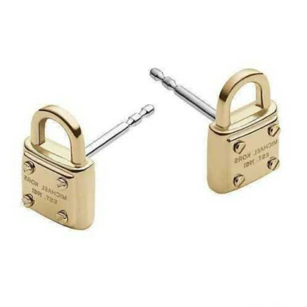 NWOT Michael Kors Mini Padlock Stud Earrings